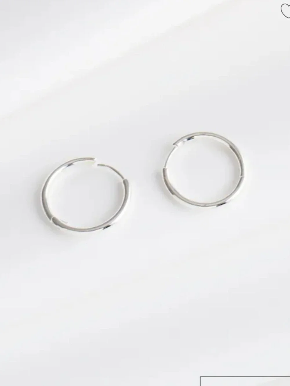 Madewell Demi Fine Sterling Silver Medium Hoop Earrings